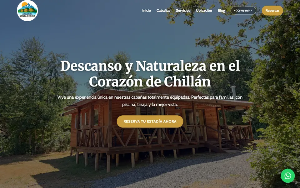 Portada de cabañassantaregina.cl