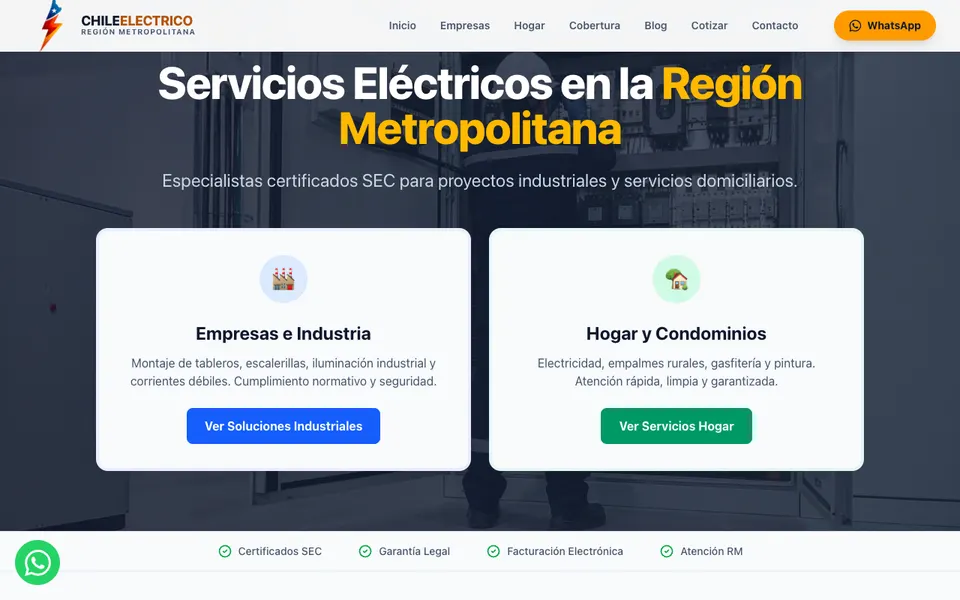 Portada de chileelectrico.cl