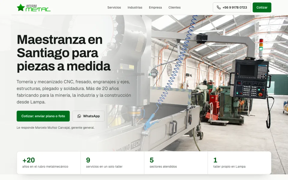 Portada de integrametal.cl
