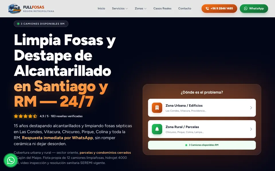 Portada de limpiafosasydestape.cl