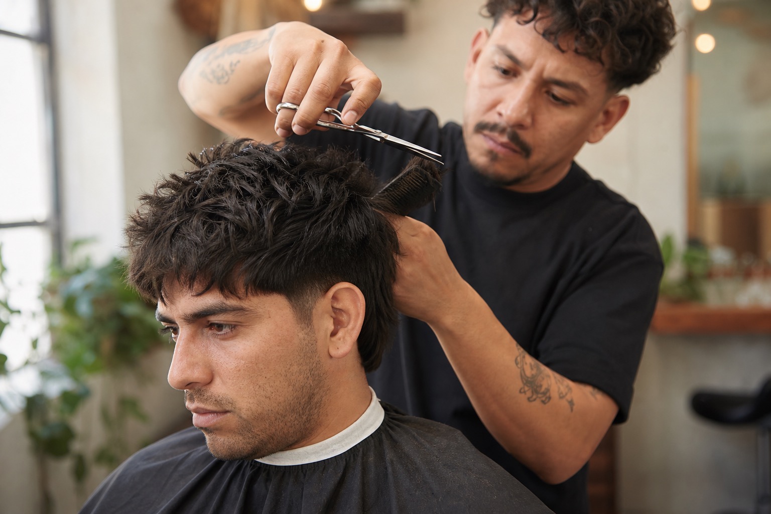 Corte tijera texturizado