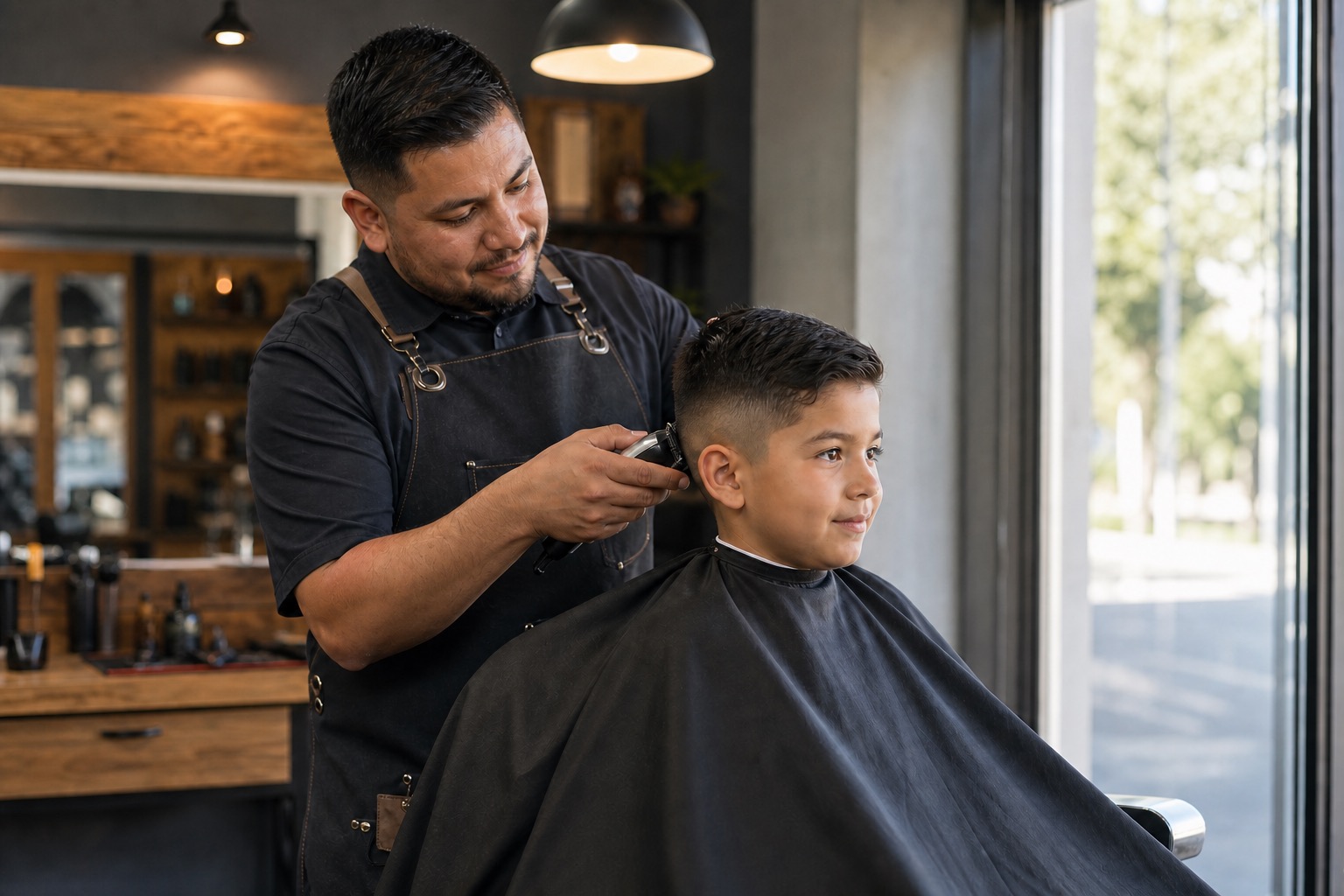 Corte de pelo a un niño