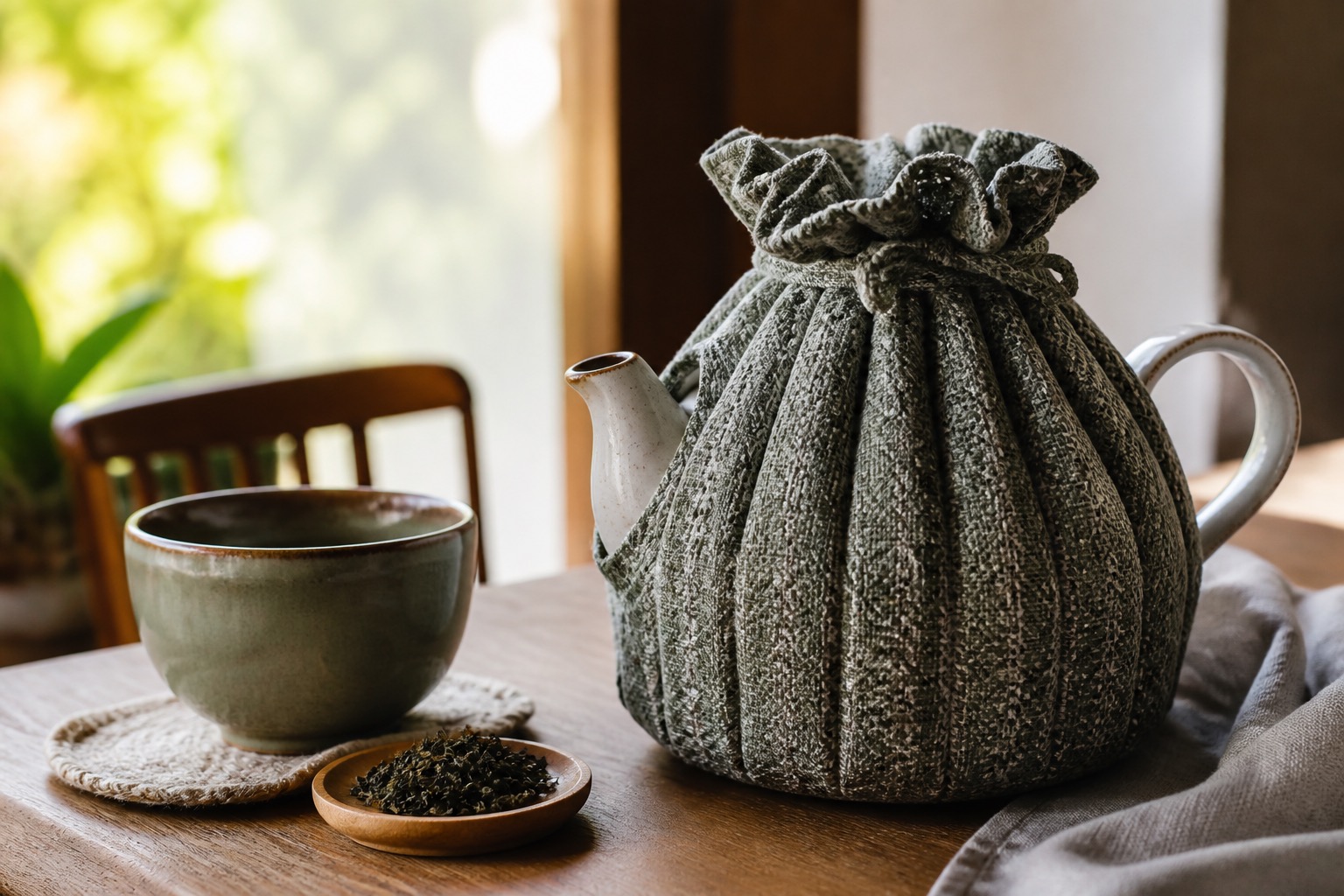 Tetera con infusión