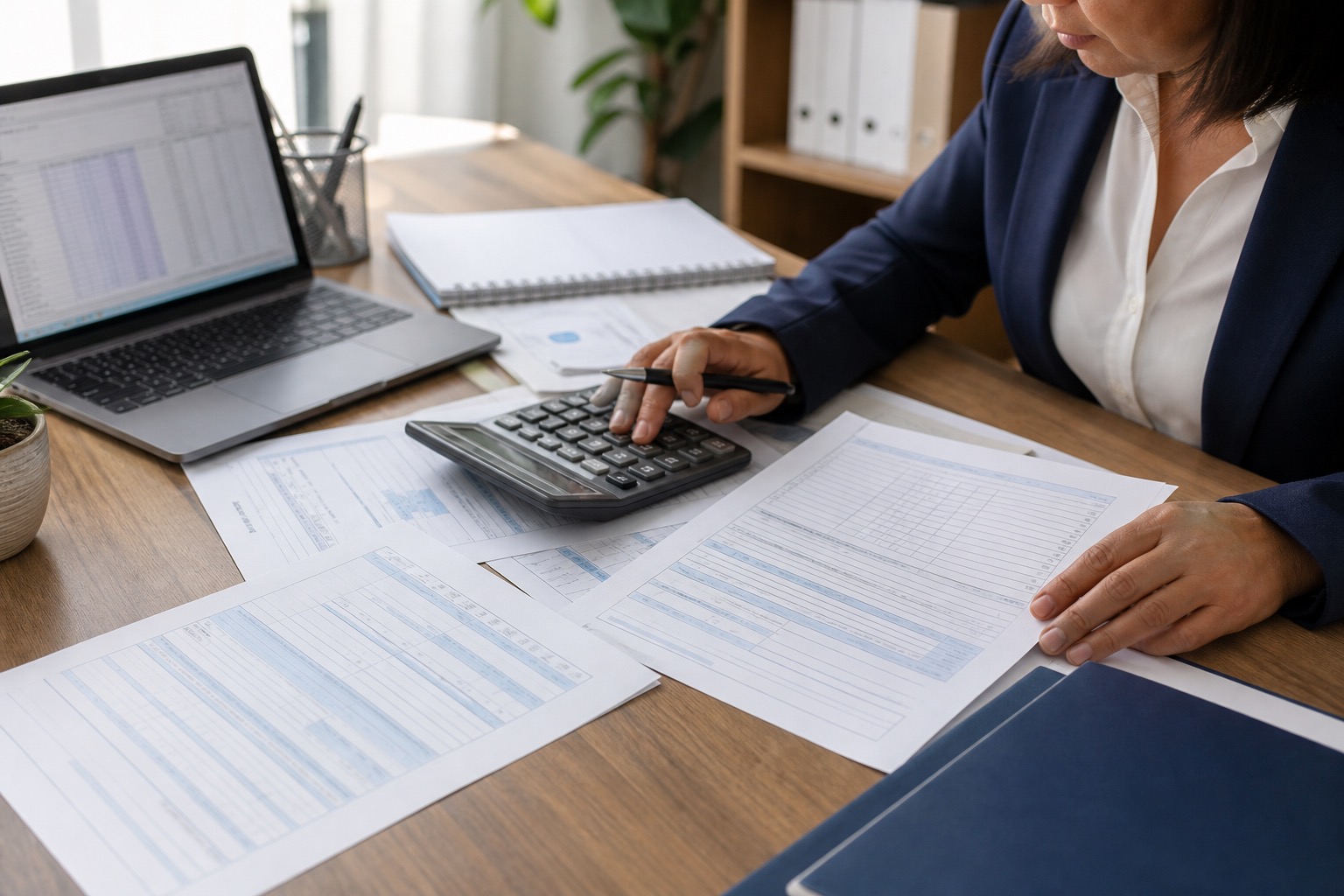 Cálculo de impuestos con calculadora