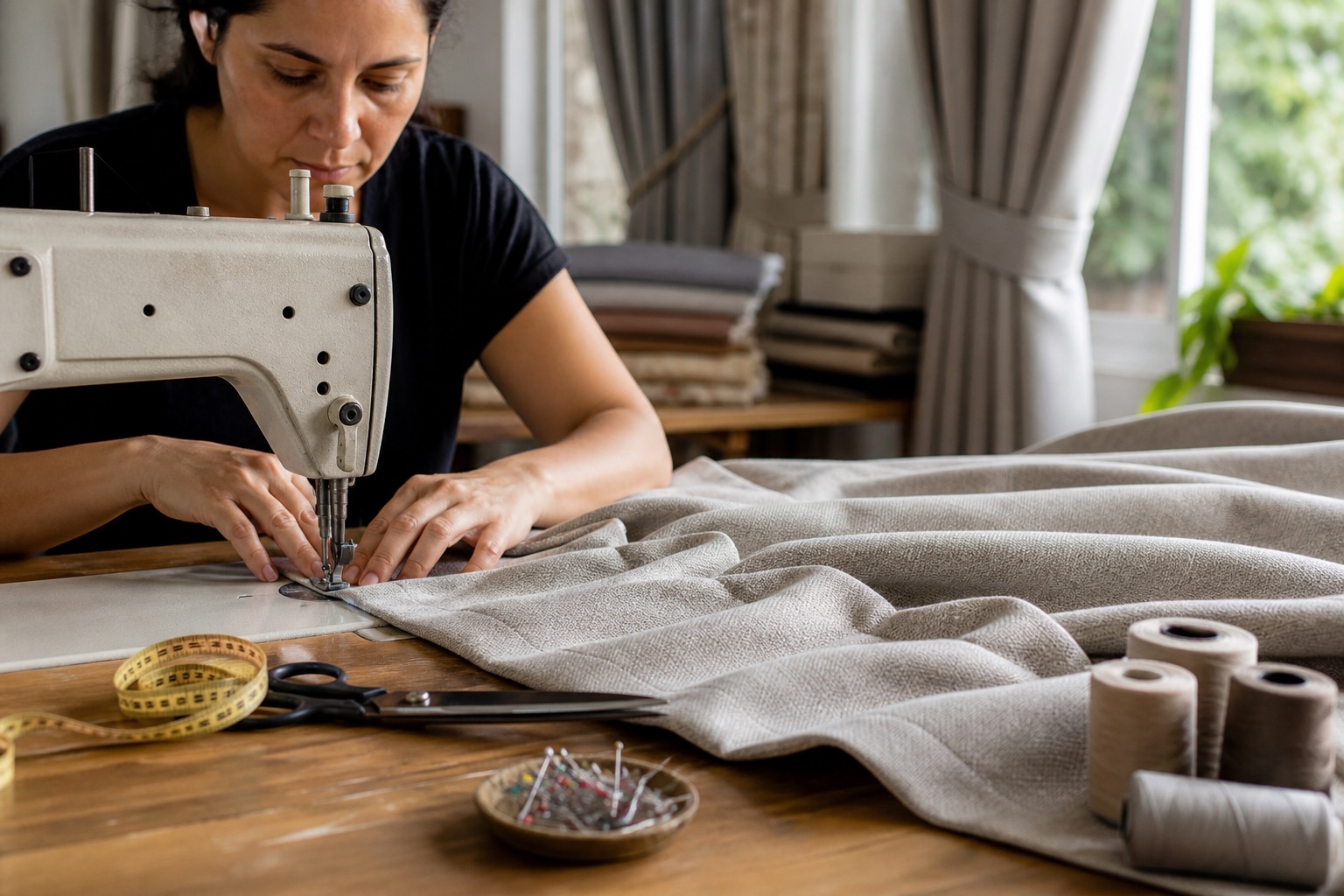 Confección de cortinas de tela