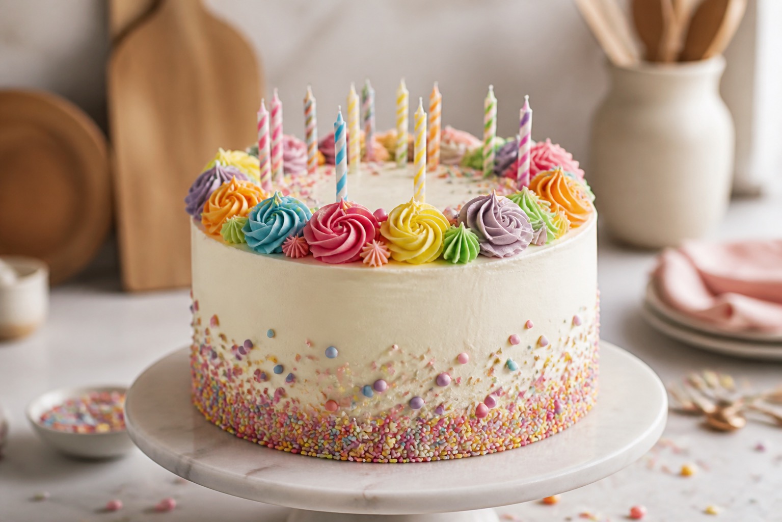 Torta de cumpleaños decorada