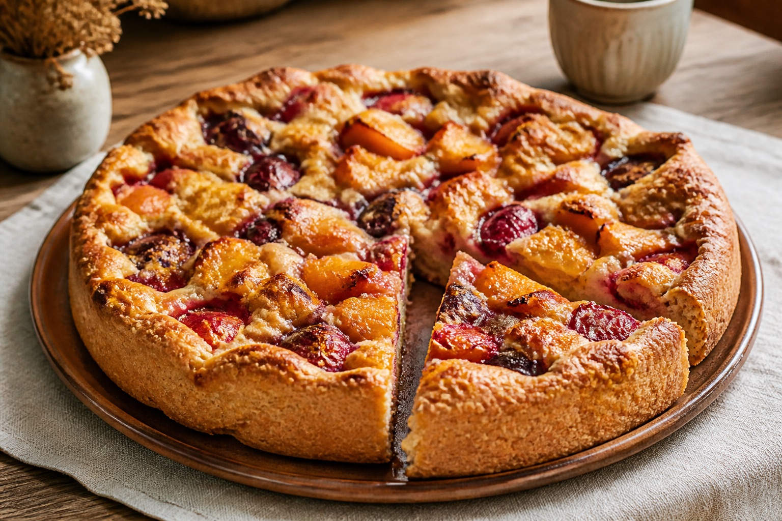 Kuchen de fruta casero