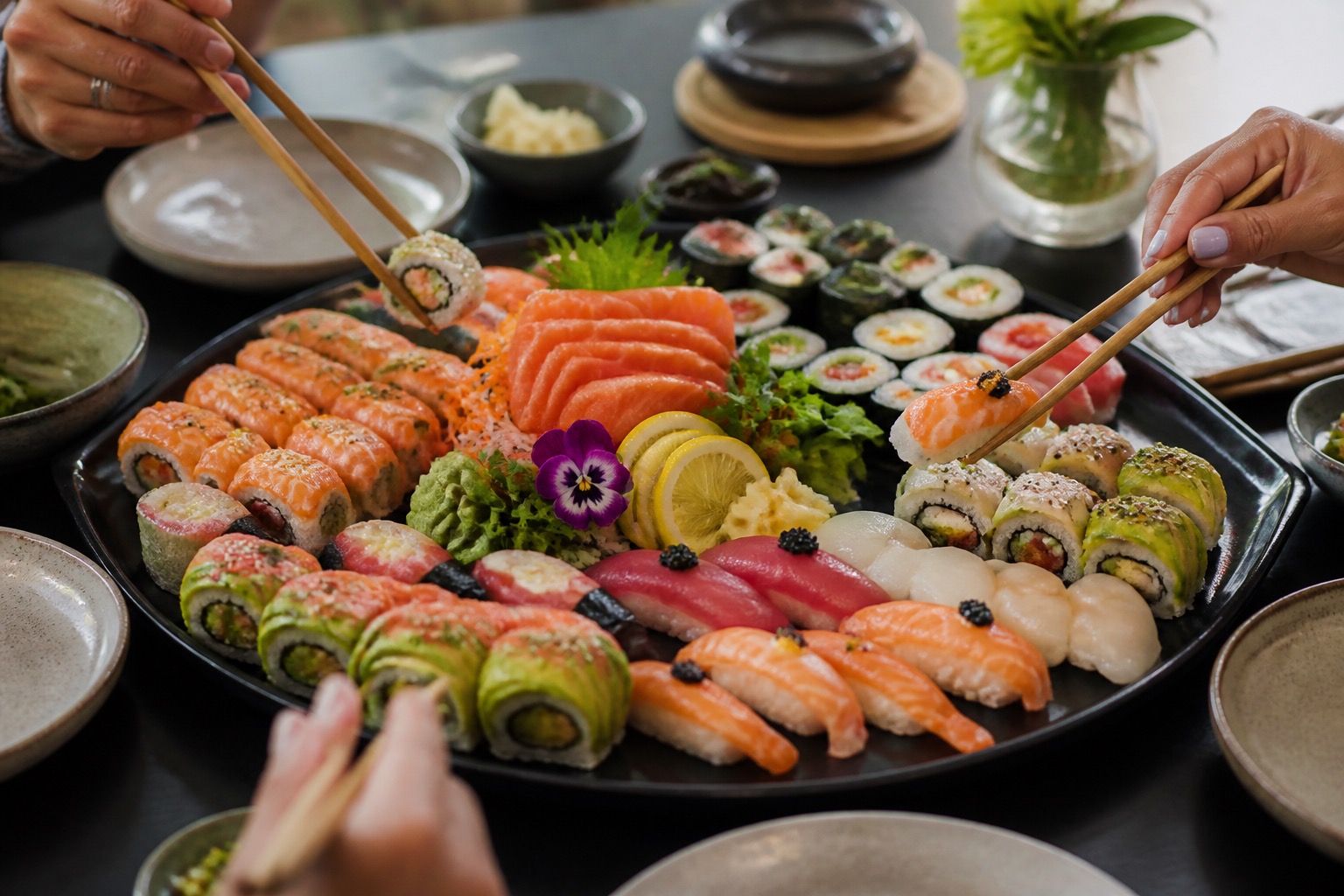 Tabla de sushi variada