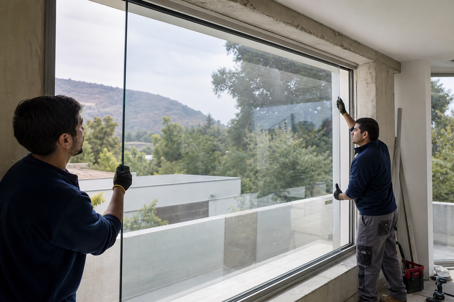Reposición de vidrio de ventana